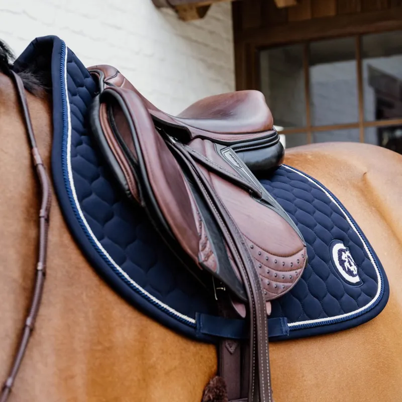 Kentucky 3D Logo Onion Quilt Jump Saddle Pad - Navy-3