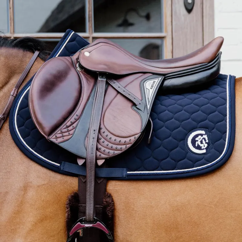 Kentucky 3D Logo Onion Quilt Jump Saddle Pad - Navy-1