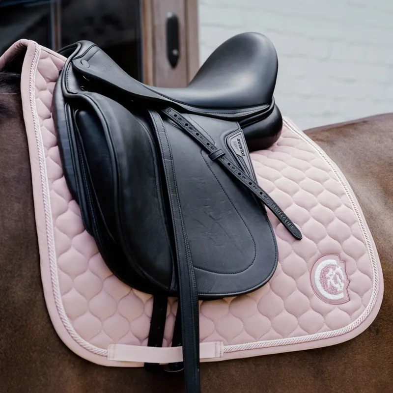 Kentucky 3D Logo Onion Quilt Dressage Saddle Pad - Old Rose-3
