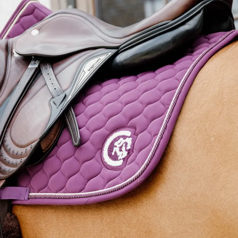Kentucky 3D Logo Onion Quilt Jump Saddle Pad - Purple-3