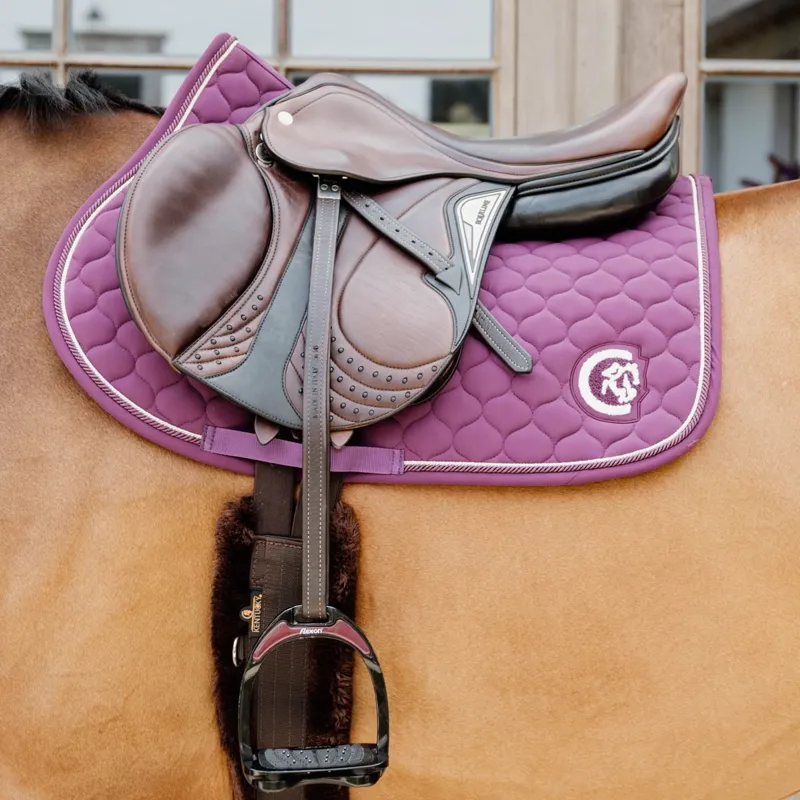 Kentucky 3D Logo Onion Quilt Jump Saddle Pad - Purple-1