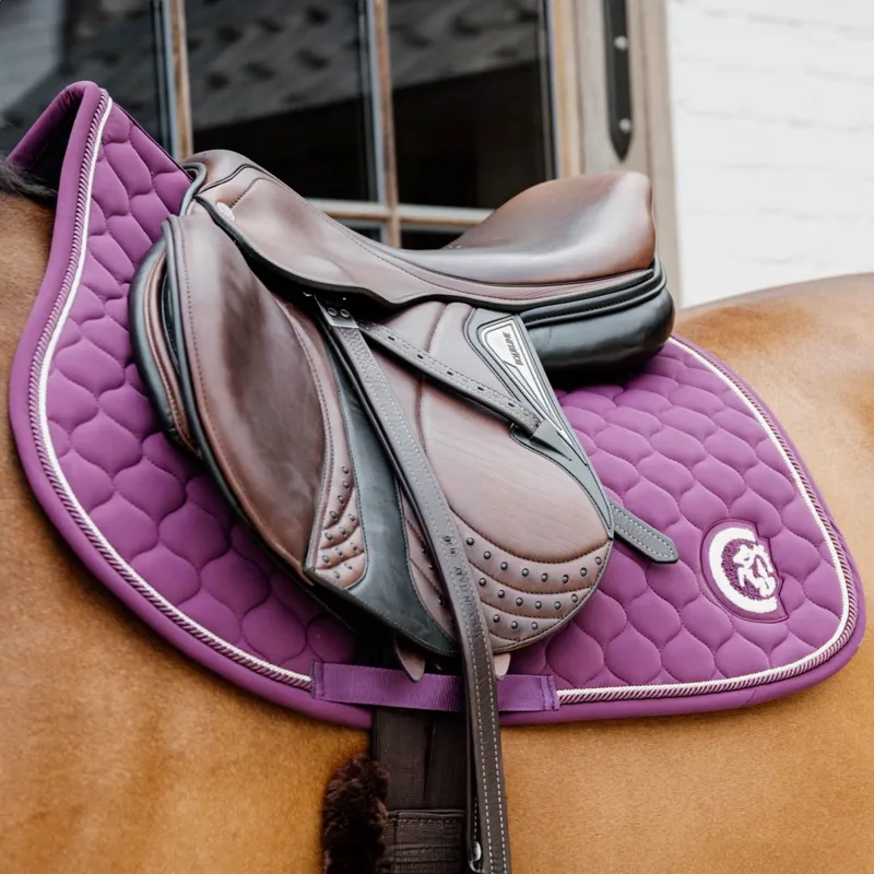 Kentucky 3D Logo Onion Quilt Jump Saddle Pad - Purple-4