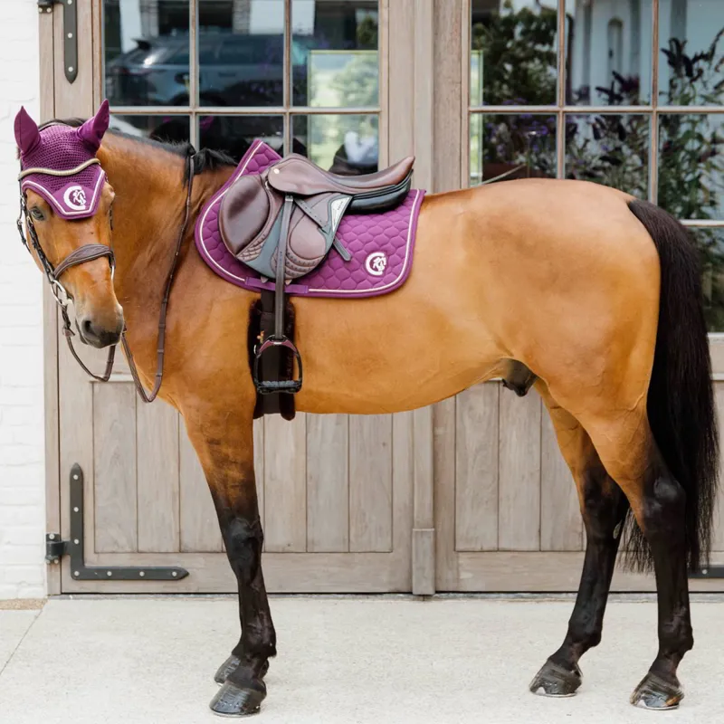 Kentucky 3D Logo Onion Quilt Jump Saddle Pad - Purple-2