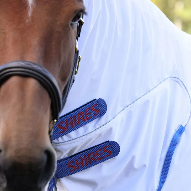 Shires Tempest Original Combo Neck Fly Sheet - White-2