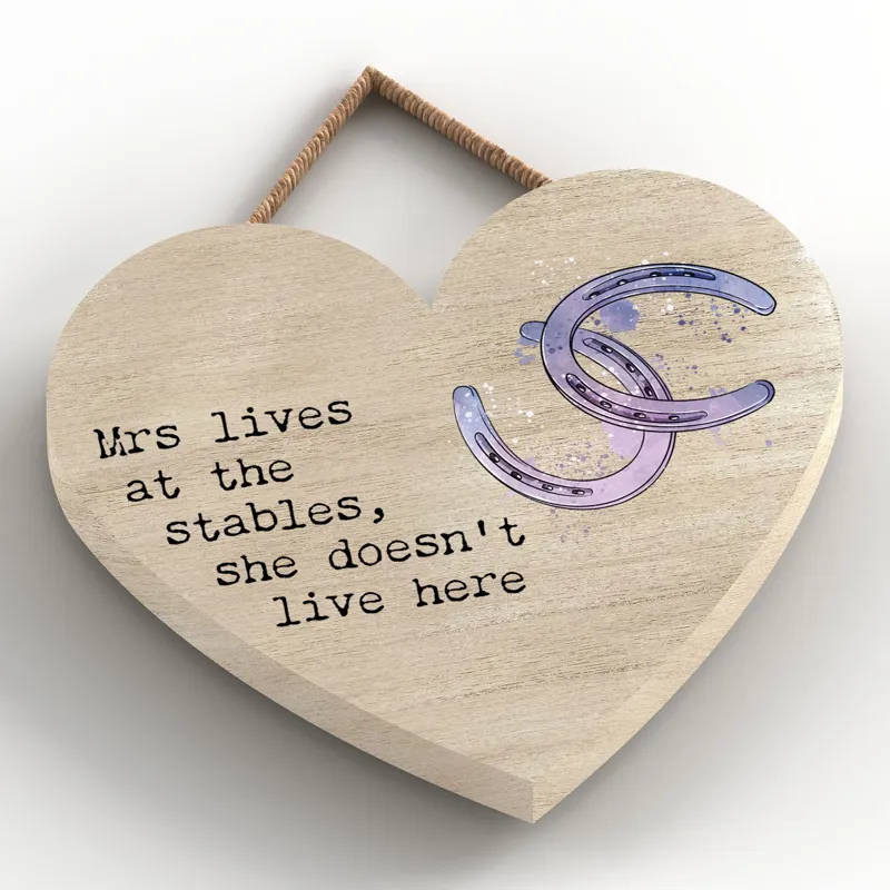 Vivid Squid Small Heart Plaque - Lives at the Stables