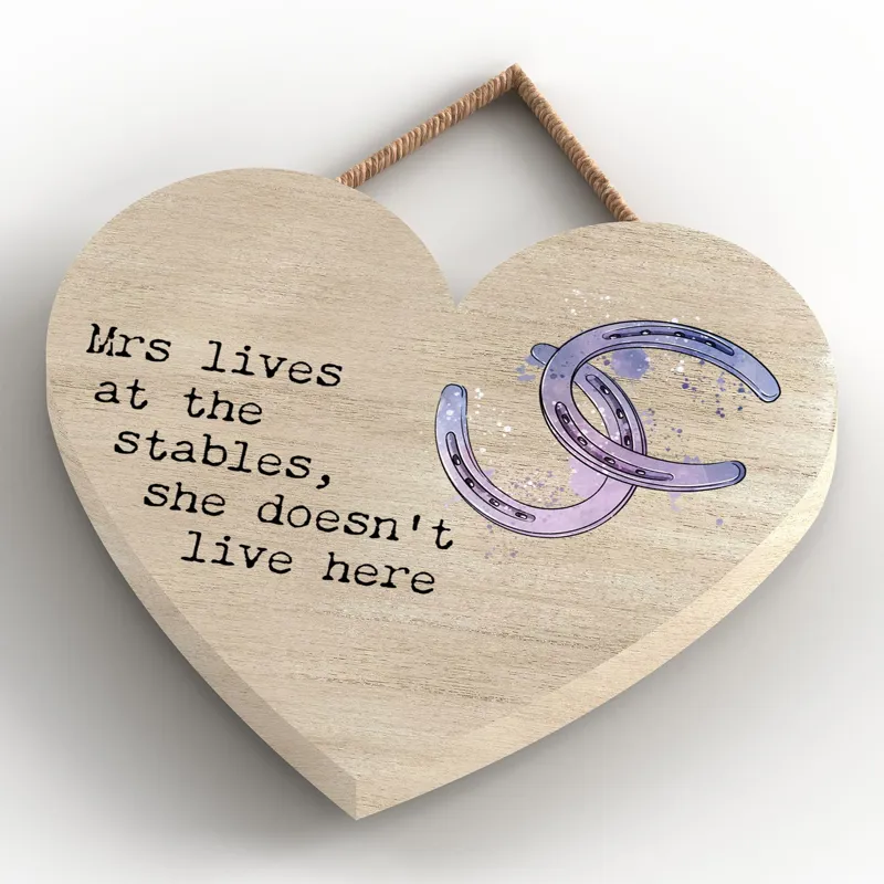 Vivid Squid Small Heart Plaque - Lives at the Stables-3