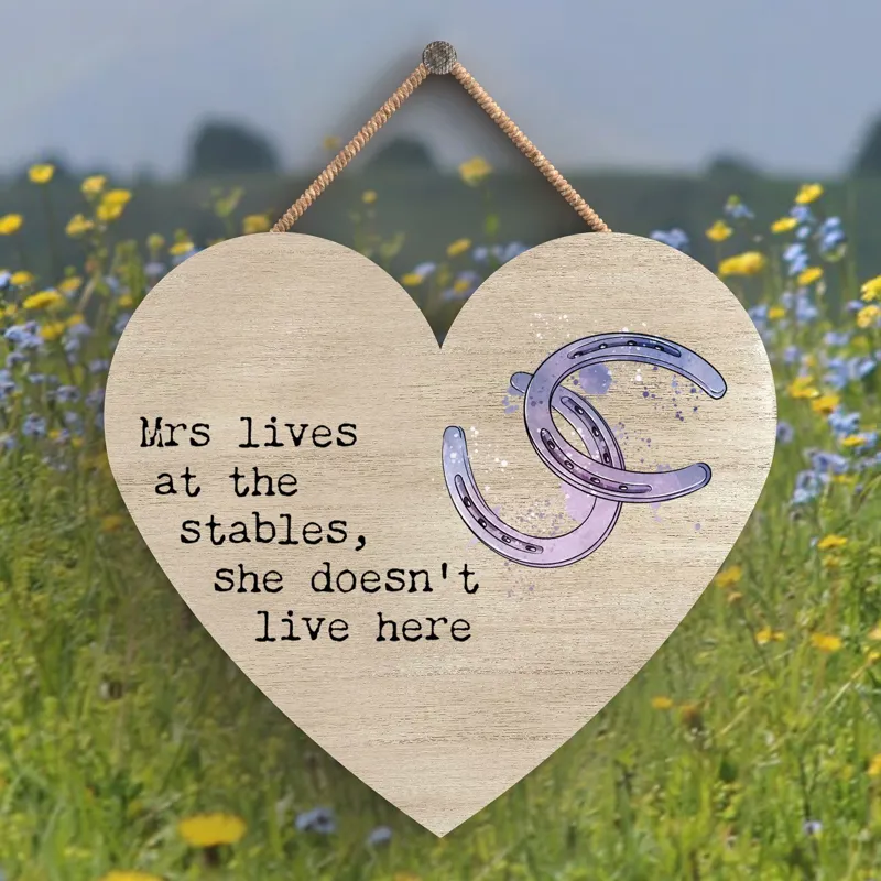 Vivid Squid Small Heart Plaque - Lives at the Stables-1