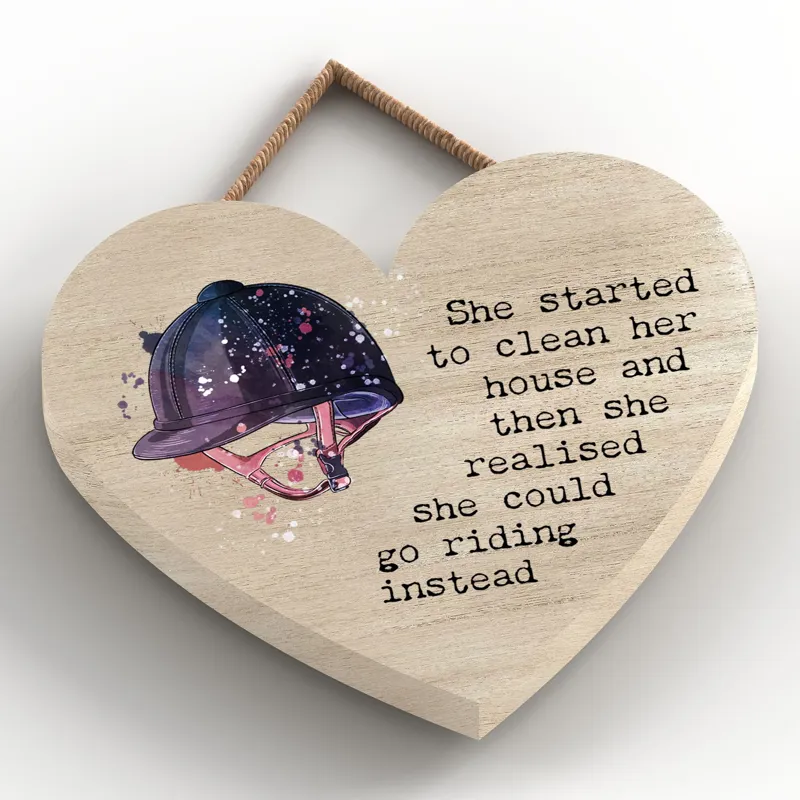 Vivid Squid Small Heart Plaque - Riding Instead