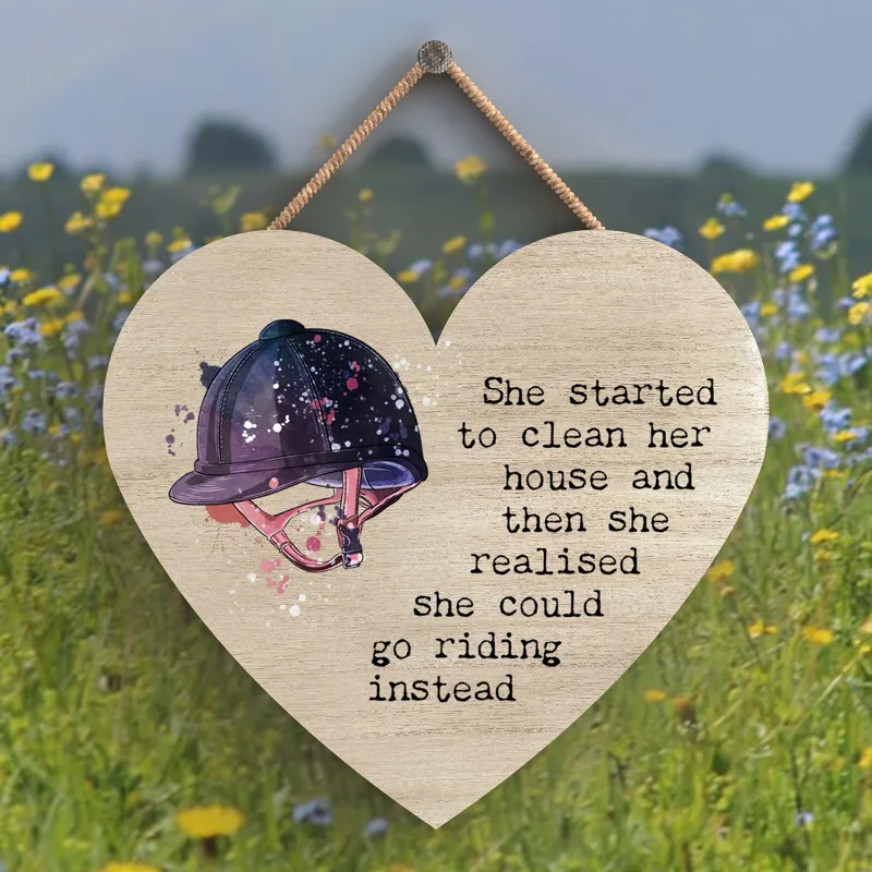 Vivid Squid Small Heart Plaque - Riding Instead-1