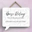 Vivid Squid Speech Bubble Plaque - Horse Riding
