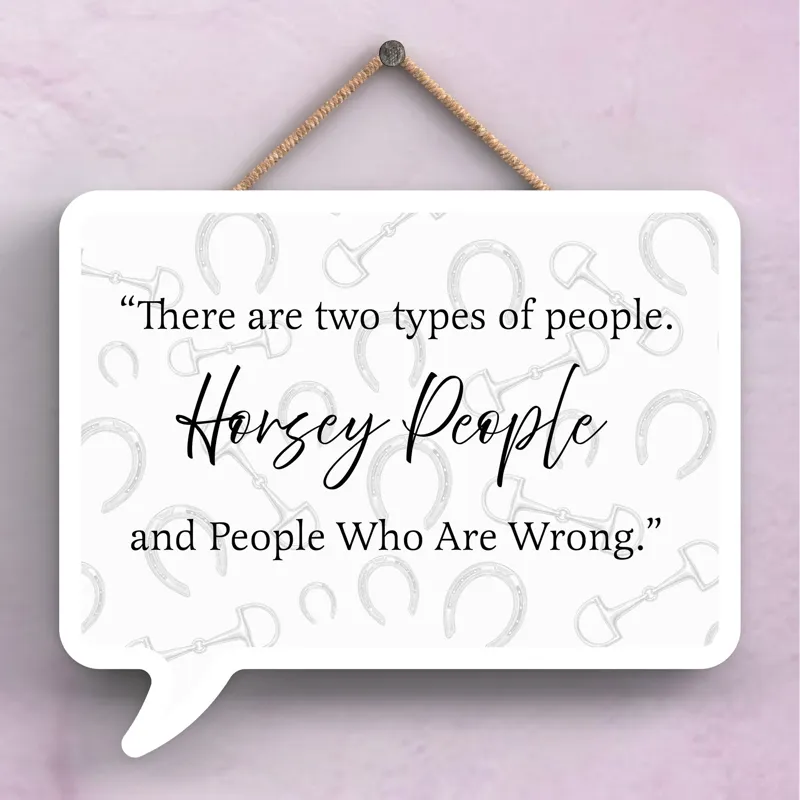 Vivid Squid Speech Bubble Plaque - Horsey People