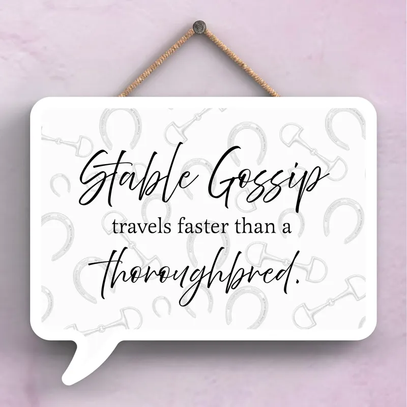 Vivid Squid Speech Bubble Plaque - Stable Gossip