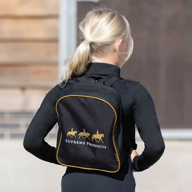 Supreme Products Pampered Pony Grooming Backpack - Black/Gold-1
