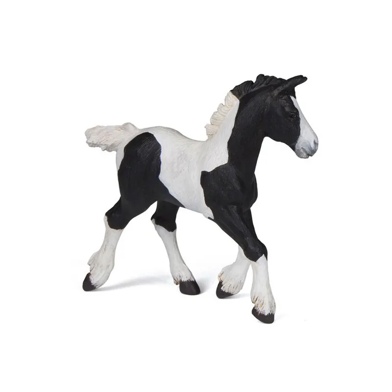 Papo Irish Cob Foal Toy - Piebald-1