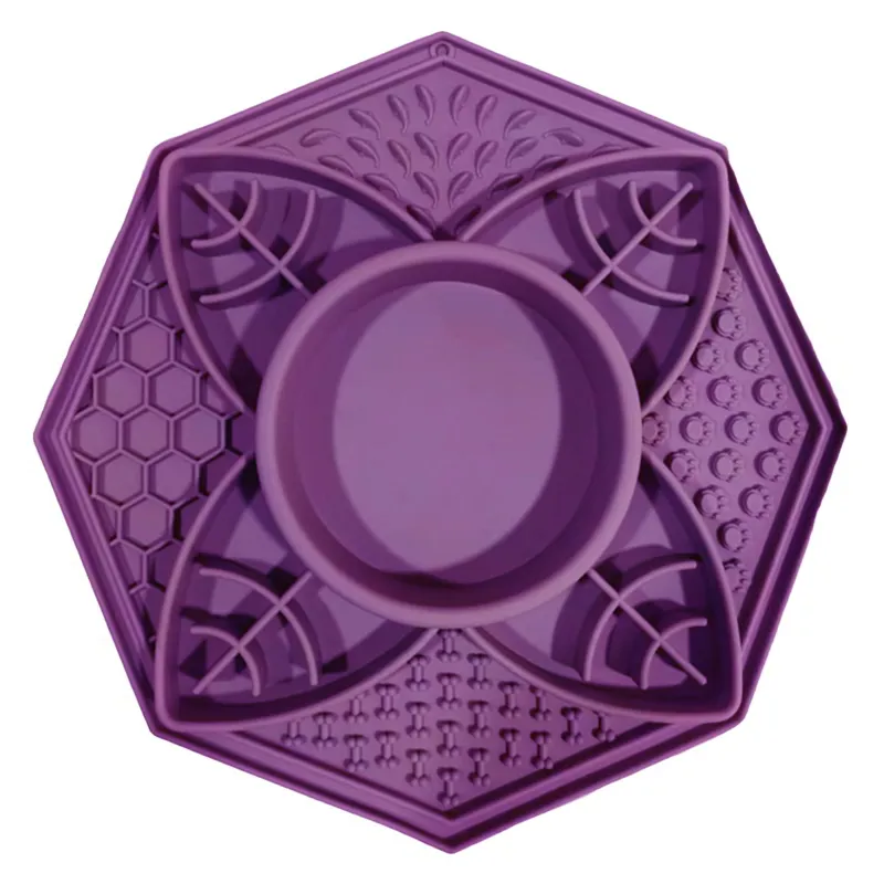 Parallax Fun Flower Pet Bowl and Lick Mat - Purple