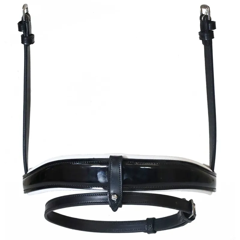 Henry James Patent Dressage Crank Noseband - Black/White