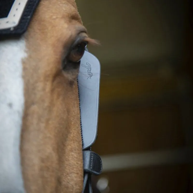 Penelope Leprevost Australian Bridle Blinkers - Black-4