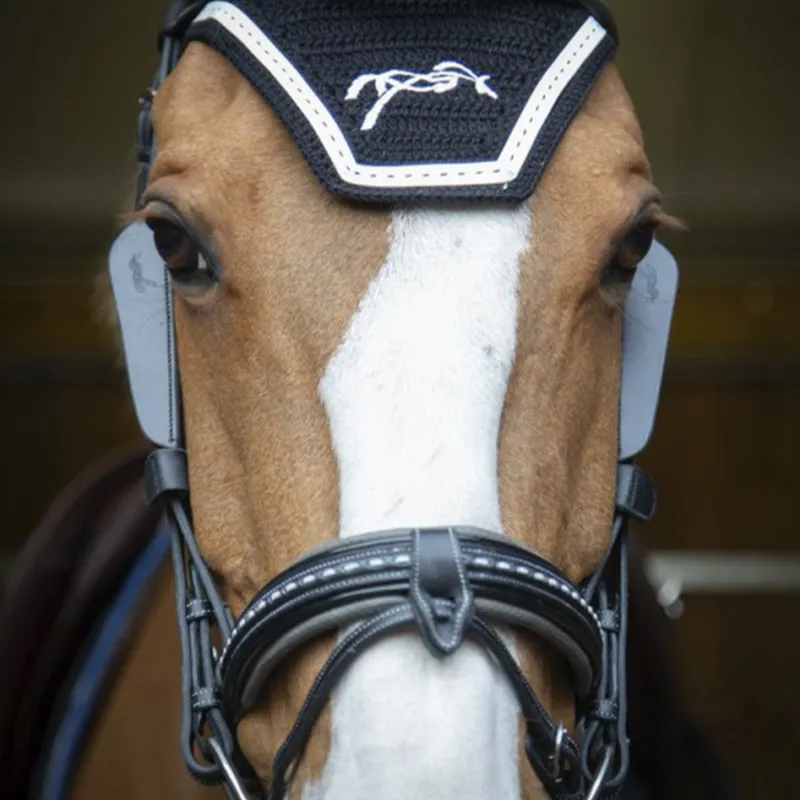 Penelope Leprevost Australian Bridle Blinkers - Black-3