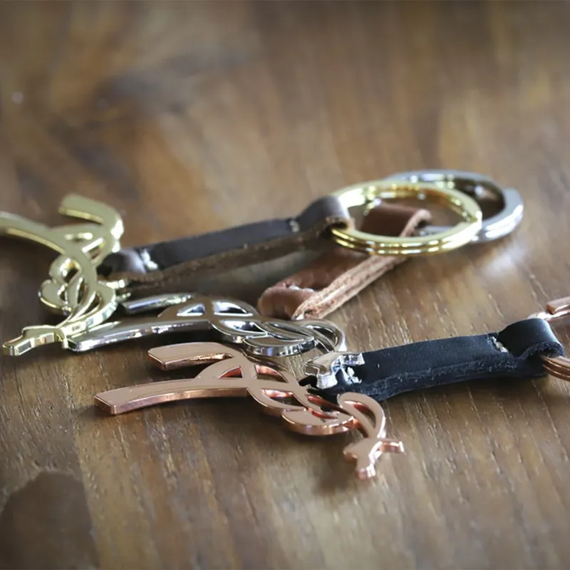 Penelope Leprevost Horse Key Ring - Black/Rose Gold-2