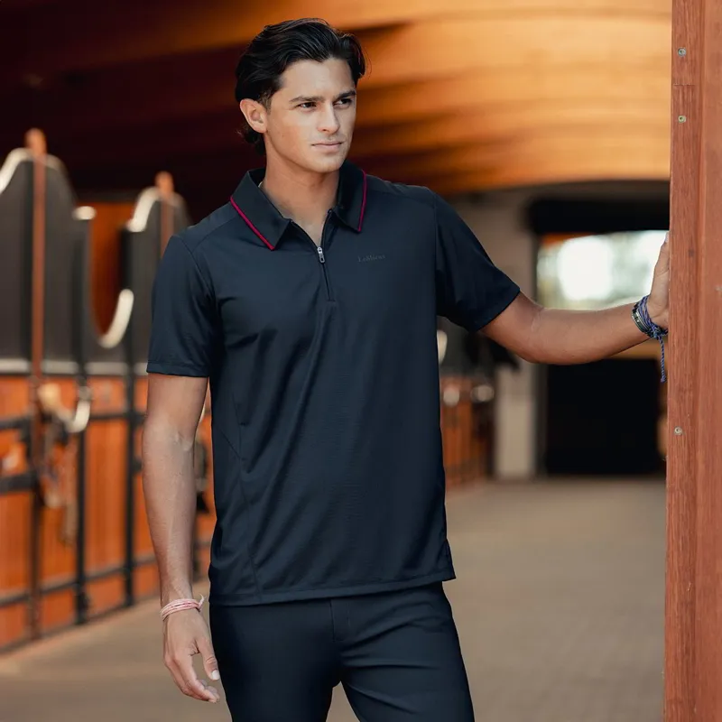LeMieux Men's Performance Polo Shirt - Black-2