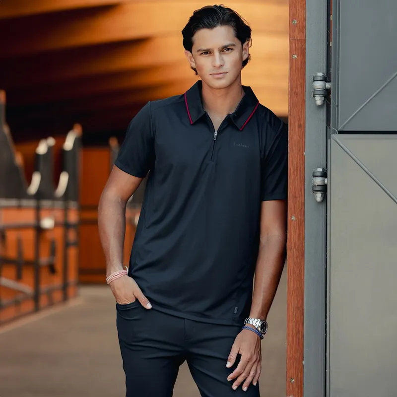 LeMieux Men's Performance Polo Shirt - Black-1