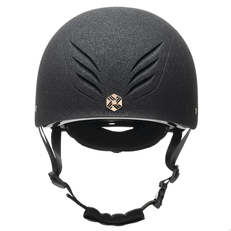 Charles Owen EQx Phoenix Skull Riding Helmet - Black/Rose Gold Pre-Order-1