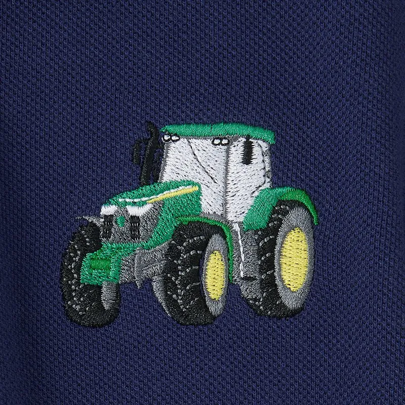 Lighthouse Pier Junior Boys Short Sleeve Polo Shirt - Navy/Green-2