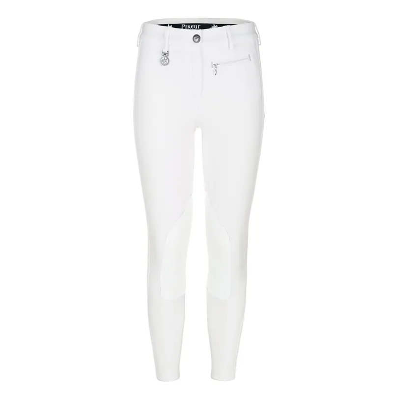 Pikeur Prisca Knee Patch Women's Competition Breeches - White