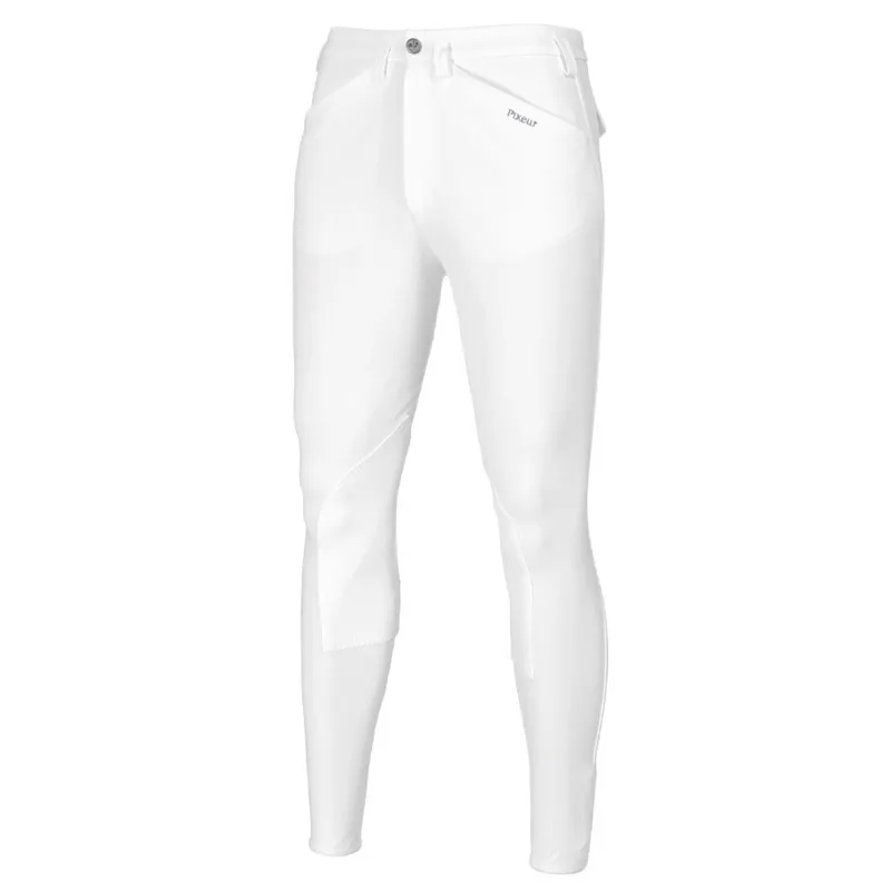 Pikeur Rodrigo Fabric Knee Patch Mens Competition Breeches - White
