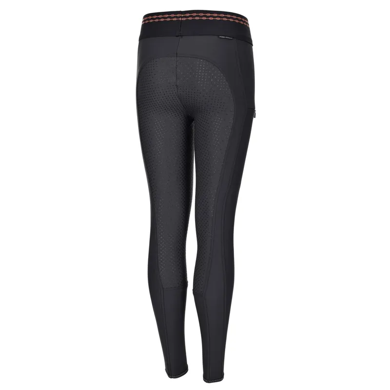 Pikeur Ida Athleisure Grip Full Seat Junior Riding Tights - Dark Shadow-1