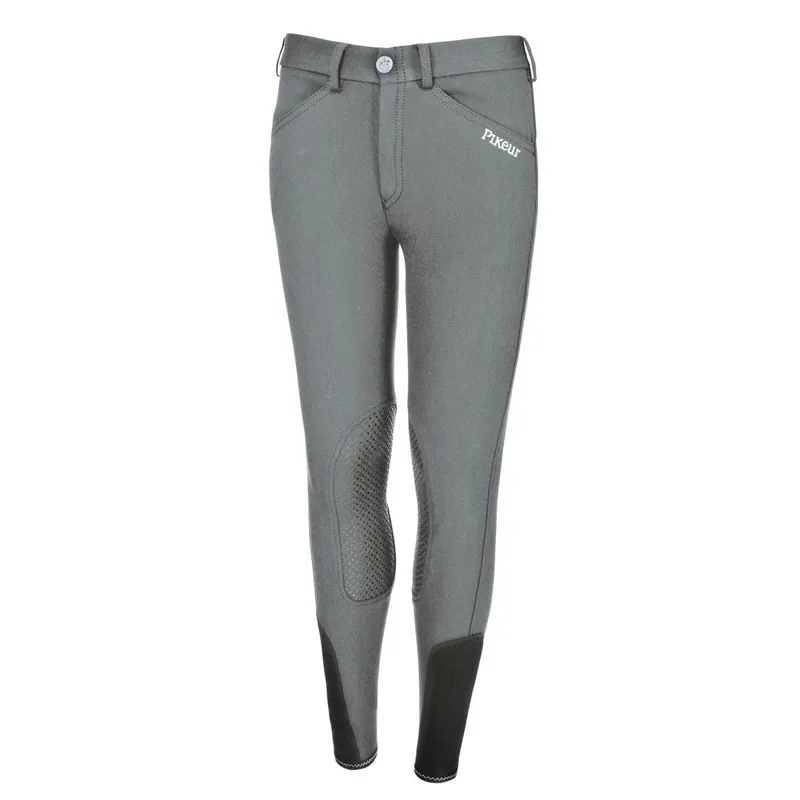 Pikeur Brooklyn Knee Grip Junior Girls Breeches - Light Gray