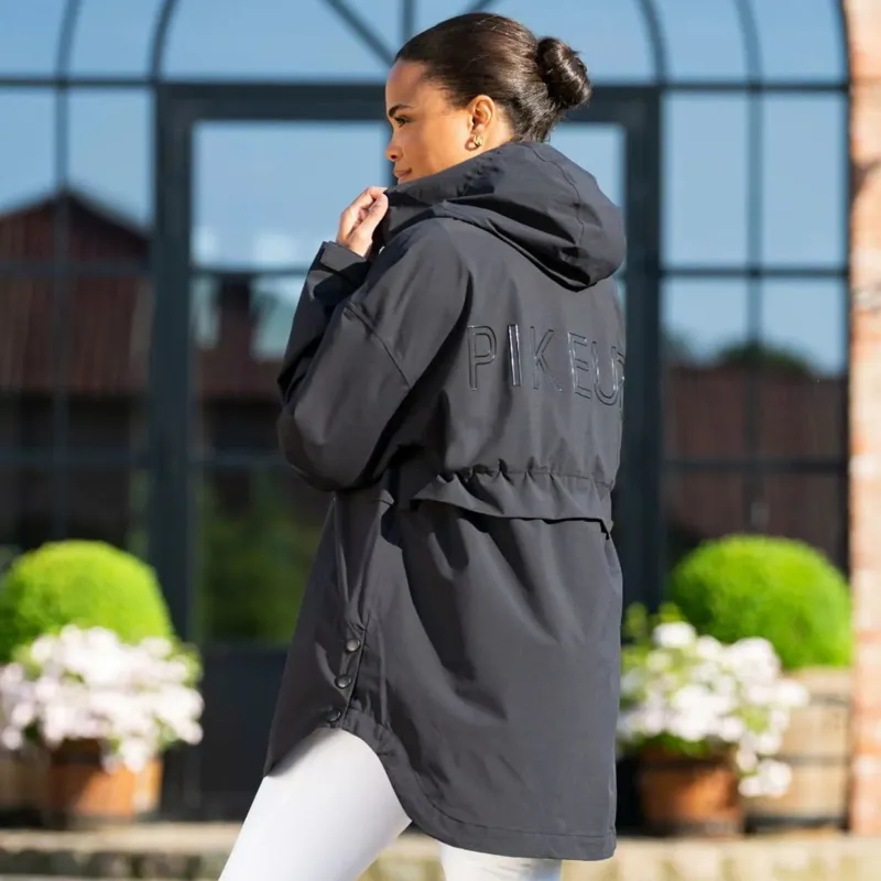 Pikeur Athleisure 1844 Women's Waterproof Full Zip Poncho - Black