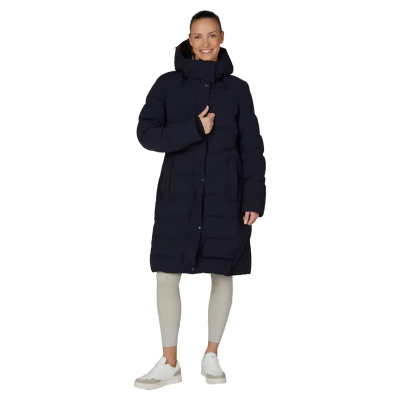 Pikeur Athleisure 2021 FlexQuilt Womens Long Raincoat - Nightblue-2