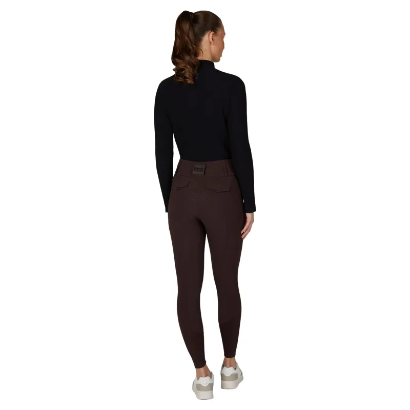 Pikeur 5205 Cantira Womens Full Grip Breeches - Chocolate Brown-2