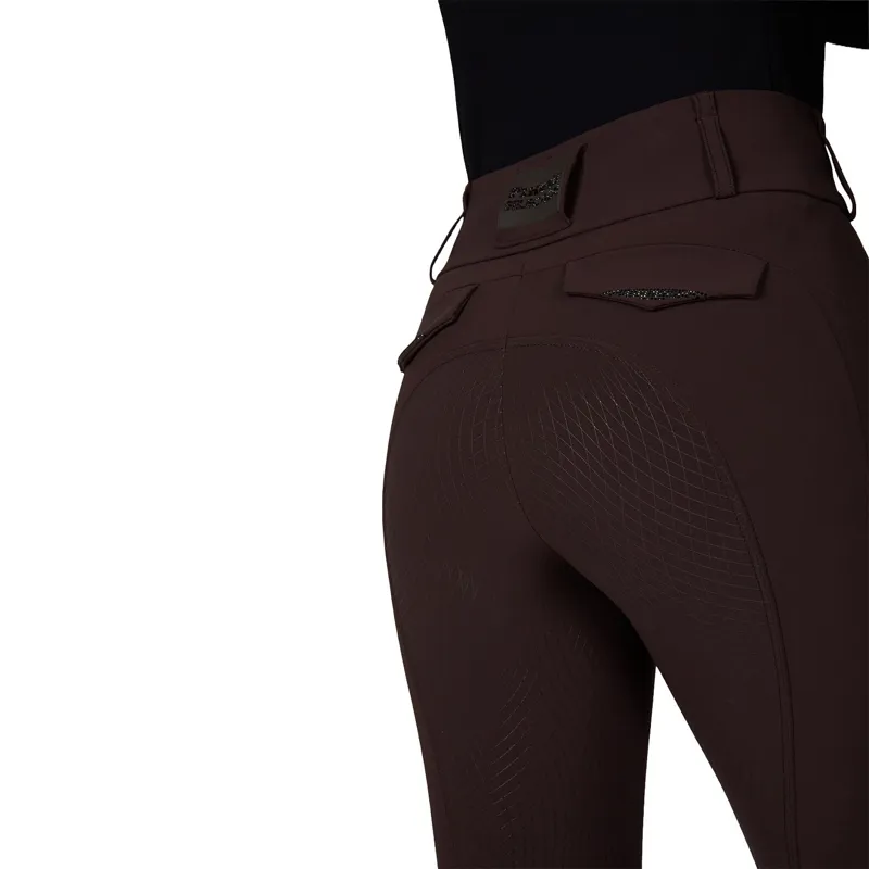 Pikeur 5205 Cantira Womens Full Grip Breeches - Chocolate Brown-3