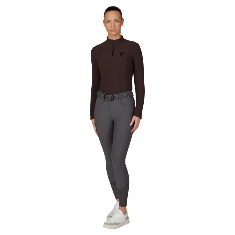 Pikeur Selection Ceelina SD Full Grip Women's Breeches - Basalt Grey-1