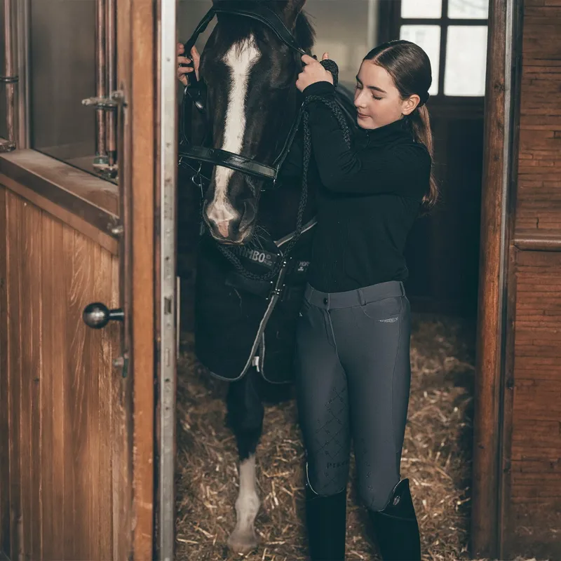 Pikeur 9405 Ceelina GripTec Full Grip Junior Breeches - Graphite Blue-2