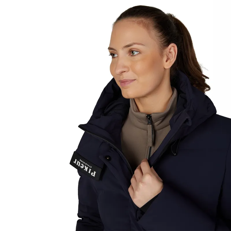 Pikeur Athleisure 2021 FlexQuilt Womens Long Raincoat - Nightblue-4