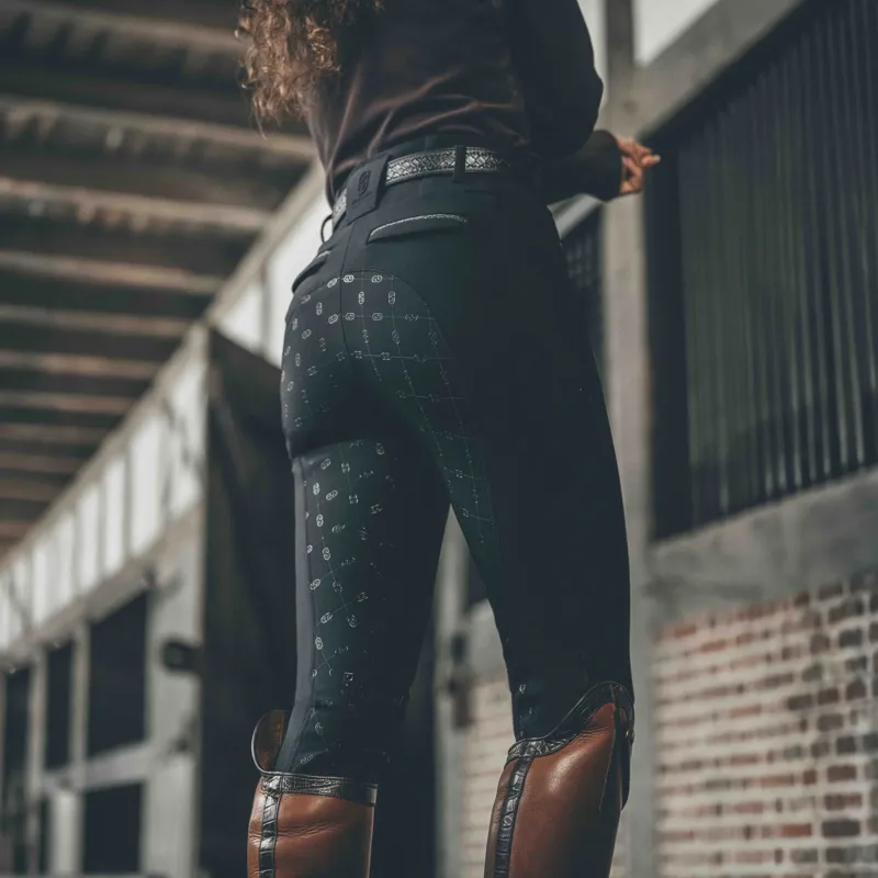 Pikeur Linnett 6555 Womens Full Grip Breeches - Black-3