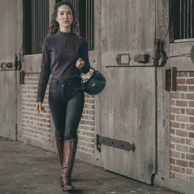 Pikeur Linnett 6555 Womens Full Grip Breeches - Black-4