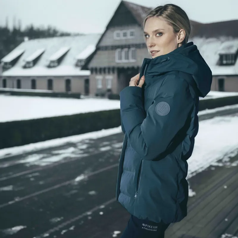 Pikeur Athleisure 2019 Women's Quilted Waterproof Jacket - Pine Green-6