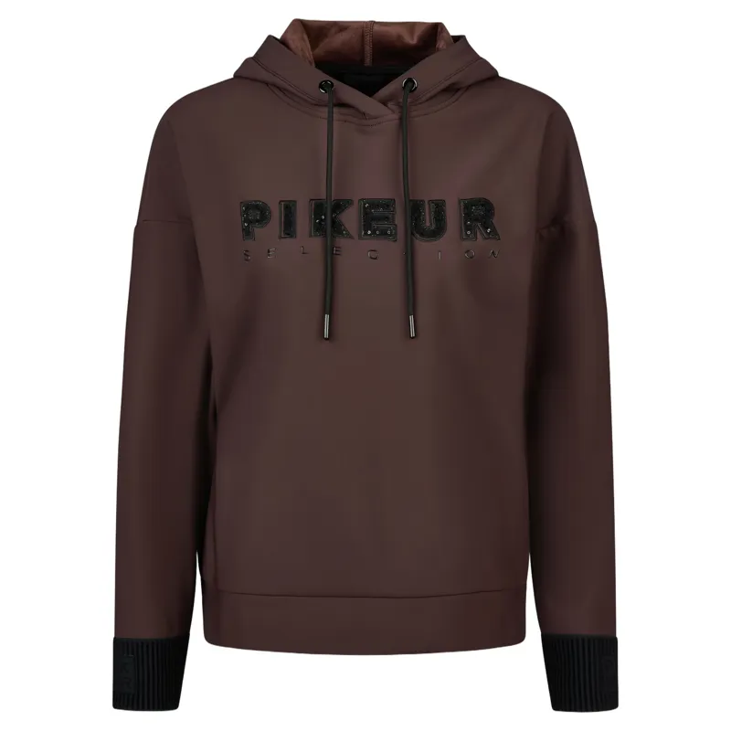 Pikeur Selection 2282 PlushLuxe Women's Hoodie - Chocolate Brown-2