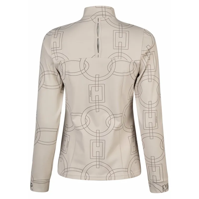 Pikeur Selection 8284 Women's Half Zip Shirt - Pale Gray-2