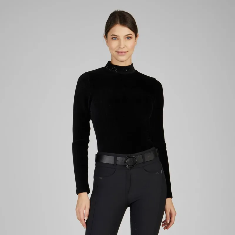 Pikeur Selection Rip 6277 Women's Top - Black Velvet-2
