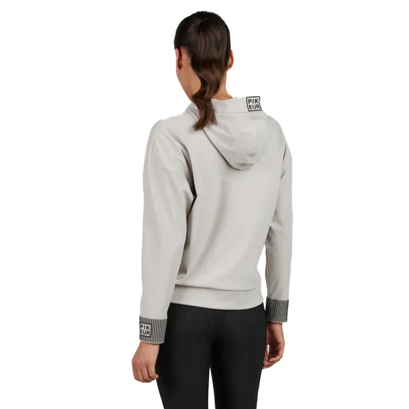 Pikeur Selection 8281 Women's Hooded Sweater - Pale Gray-2