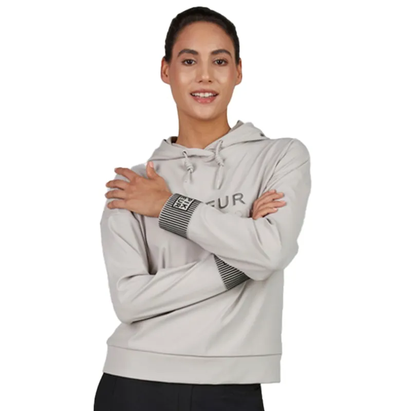 Pikeur Selection 8281 Women's Hooded Sweater - Pale Gray-1