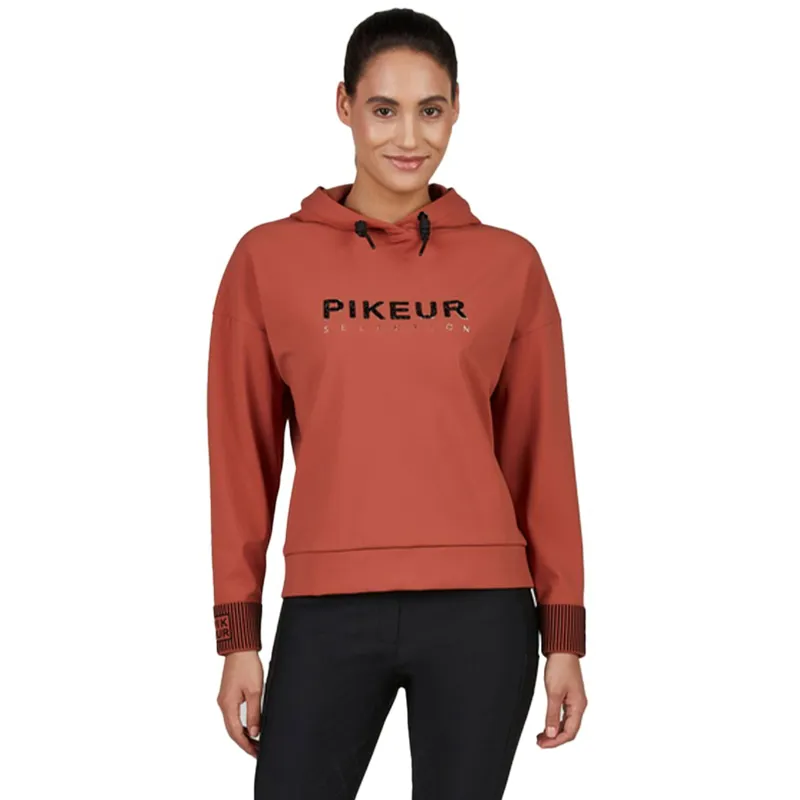 Pikeur Selection 8281 Women's Hooded Sweater - Rosewood-1