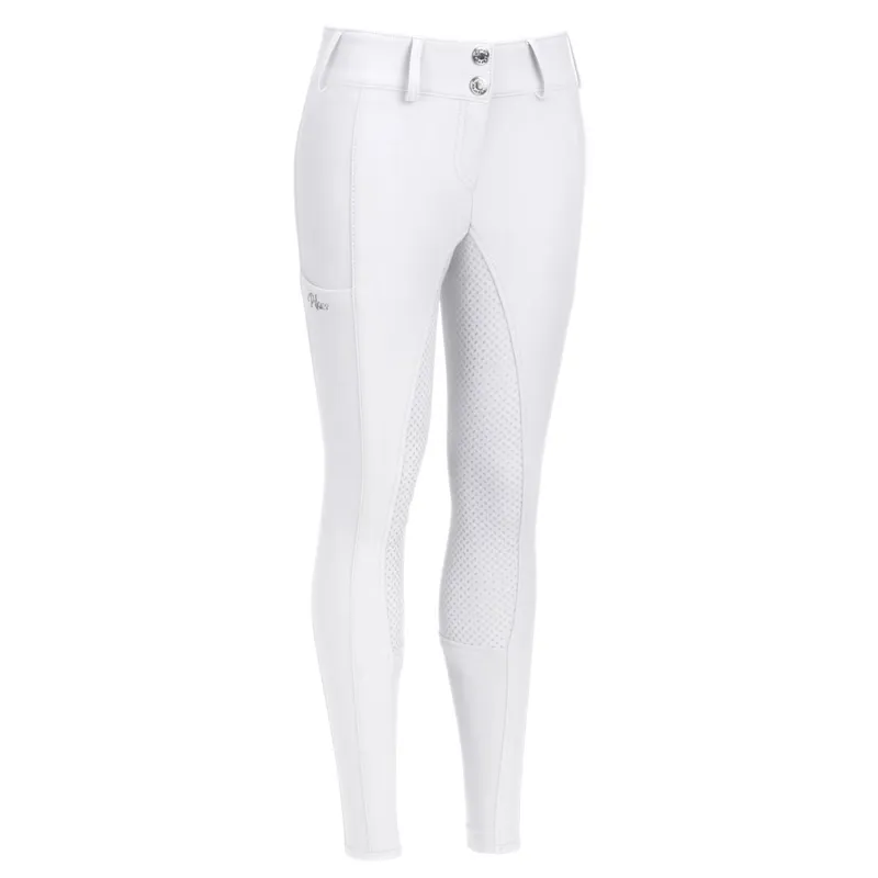 Pikeur Xenia 9306 Full Grip Junior Girls Competition Breeches - White