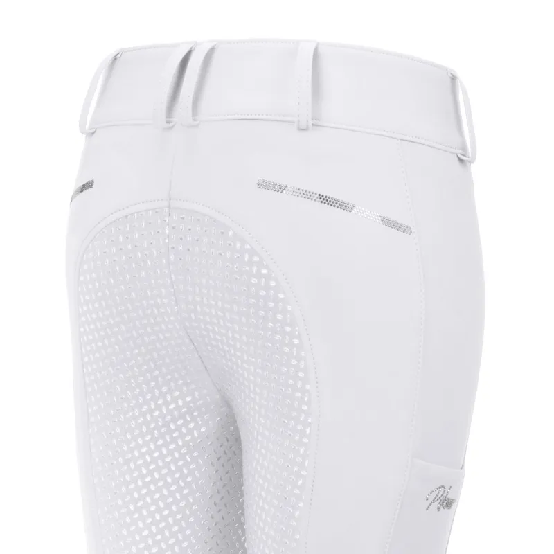 Pikeur Xenia 9306 Full Grip Junior Girls Competition Breeches - White-3