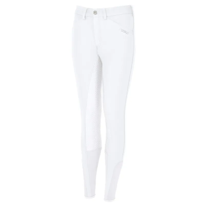 Pikeur Braddy Full Seat Grip Girls Competition Breeches - White
